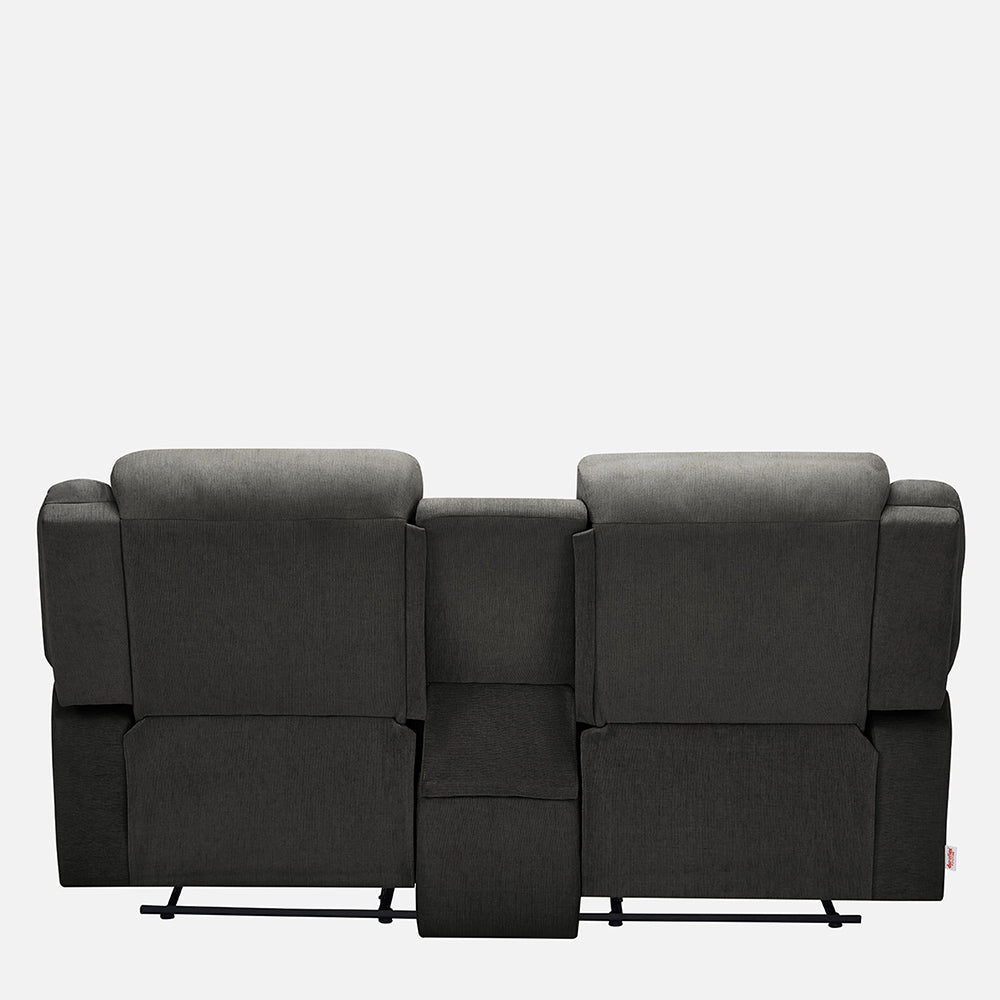 Avalon Twin Grey Fabric Recliner 2 Seater