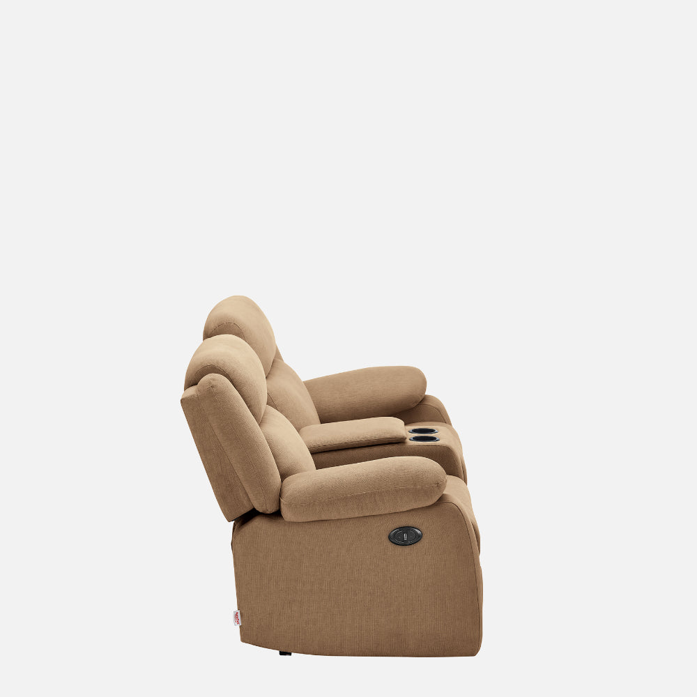 Ease Plaster Brown Fabric Sofa cum Bed