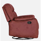 Avalon Rocking & Rotating Crimson Red Single Seater Suede Fabric Recliner