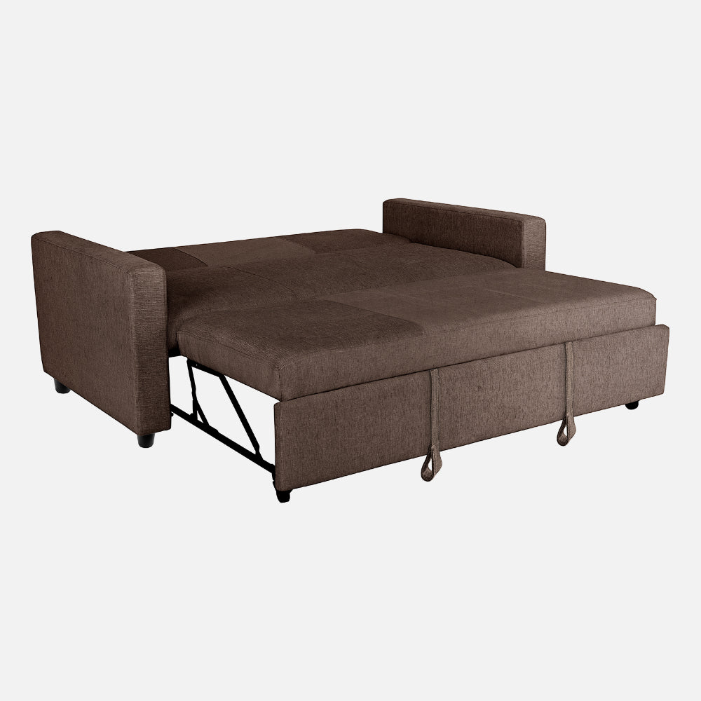 Ease Fabric Sofa cum Bed | 3 seater | Saddle Brown |  Duroflex Furniture