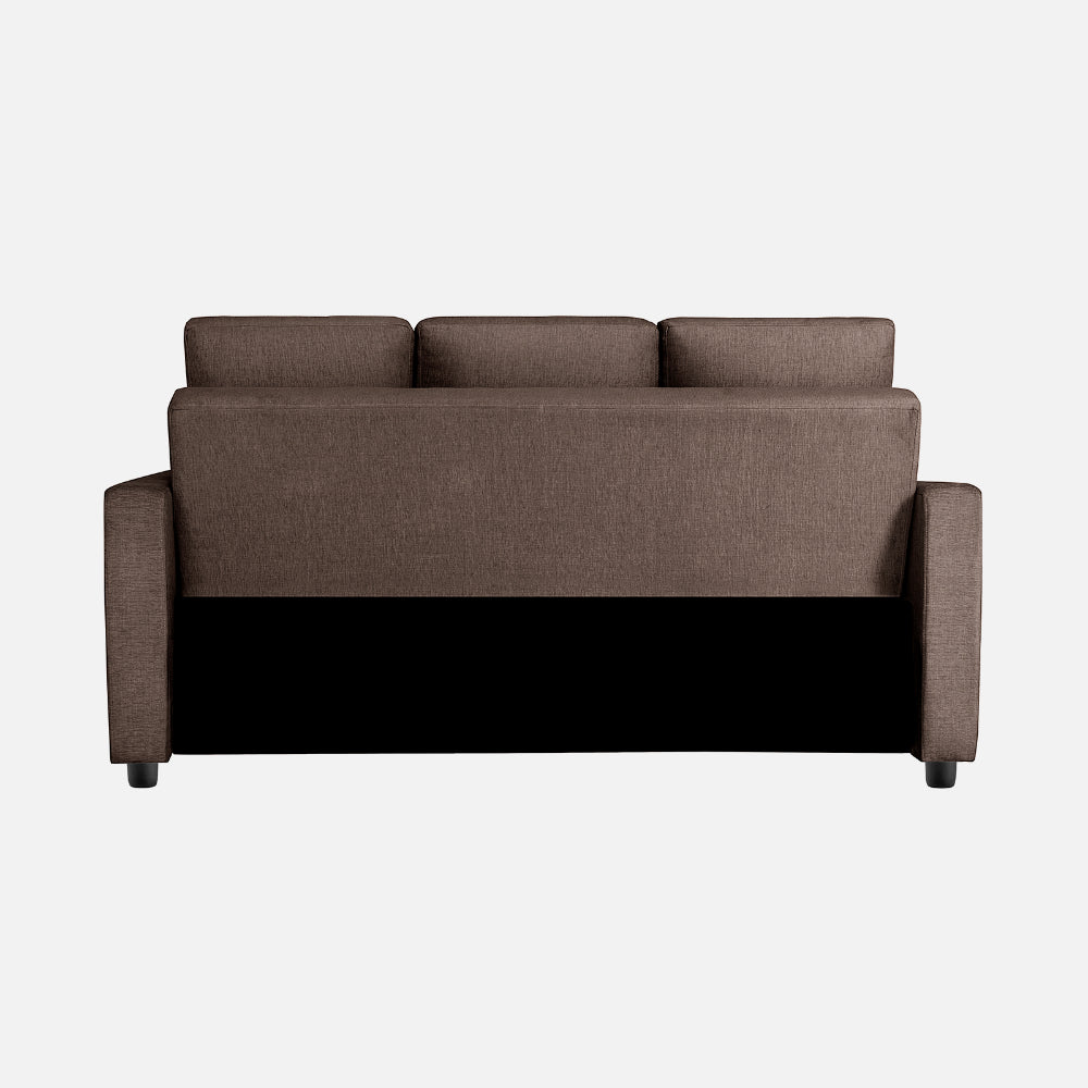 Ease Fabric Sofa cum Bed | 3 seater | Saddle Brown |  Duroflex Furniture