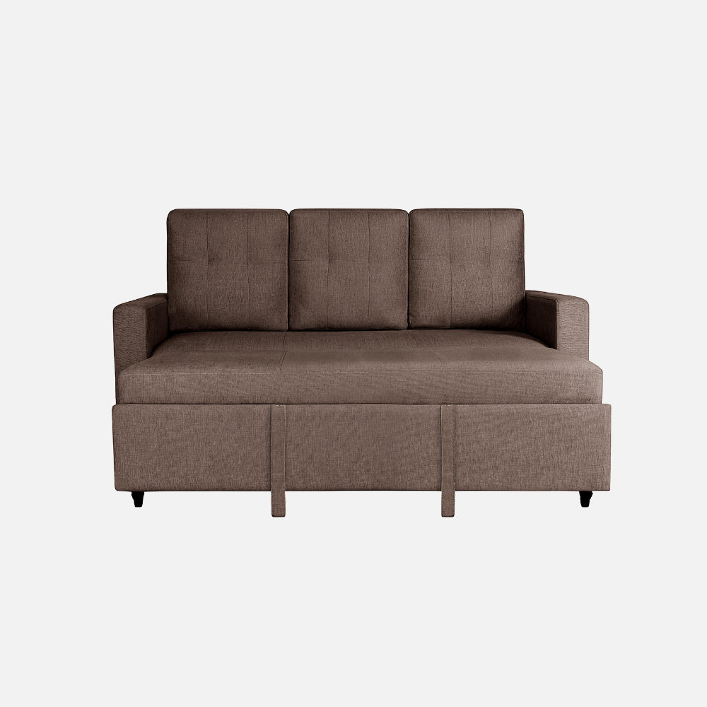 Ease Fabric Sofa cum Bed | 3 seater | Saddle Brown |  Duroflex Furniture