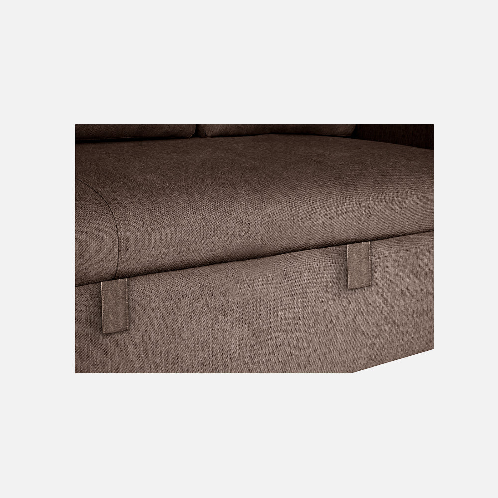 Ease Fabric Sofa cum Bed | 3 seater | Saddle Brown |  Duroflex Furniture