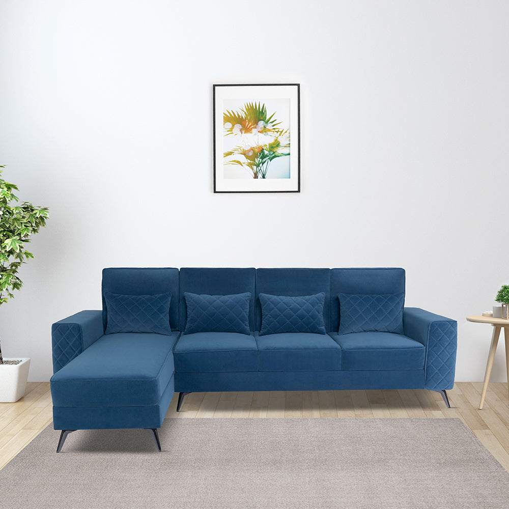 Eden Fabric Sofa | 3 seater | Sapphire Blue |  Duroflex Furniture