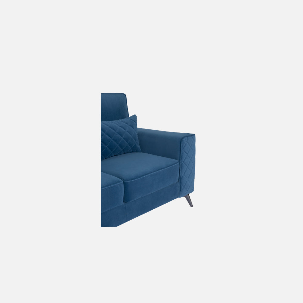 Eden Fabric Sofa | 3 seater | Sapphire Blue |  Duroflex Furniture