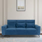 Eden Sapphire Blue Fabric 3 Seater Sofa