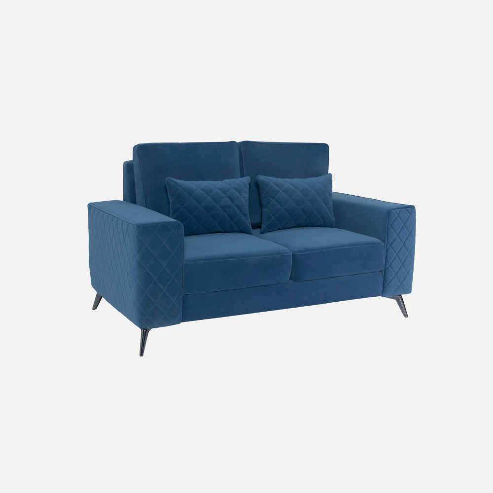 Eden Sapphire Blue Fabric 2 Seater Sofa