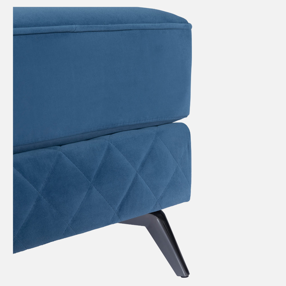 Eden Sapphire Blue Fabric Ottoman