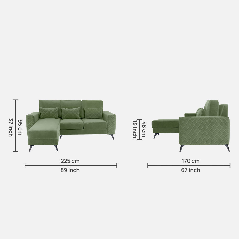 Eden Fabric Sofa | 2 seater | Green |  Duroflex Furniture
