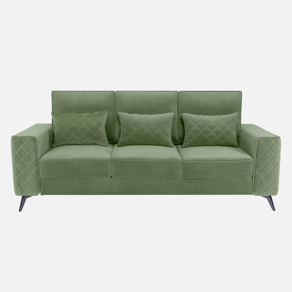 Eden Jade Green Fabric 3 Seater Sofa