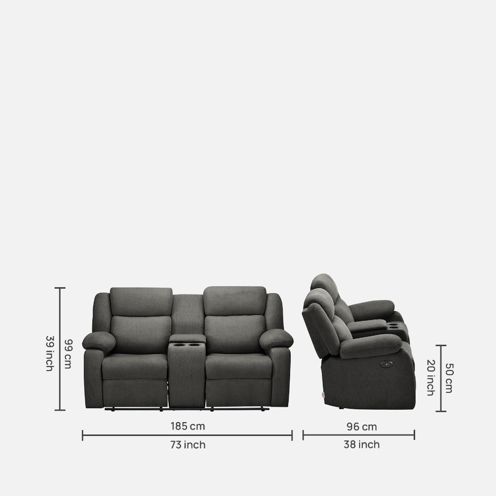 Ease Graphite Grey Fabric Sofa cum Bed