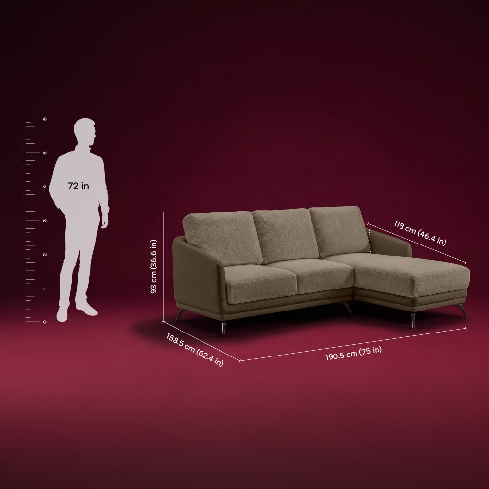 cove-simply-taupe-leatherette-feather-brown-fabric-2-seater-sofa-lounger