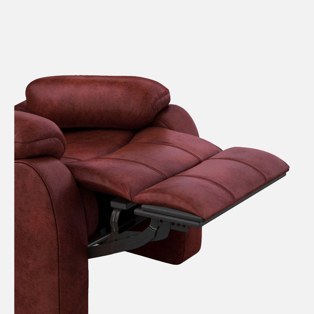 Avalon Crimson Red Suede Recliner