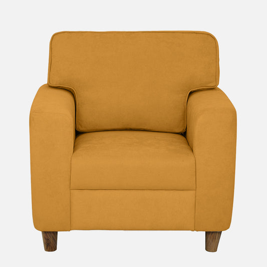 Utopia Yellow Fabric 1 seater sofa