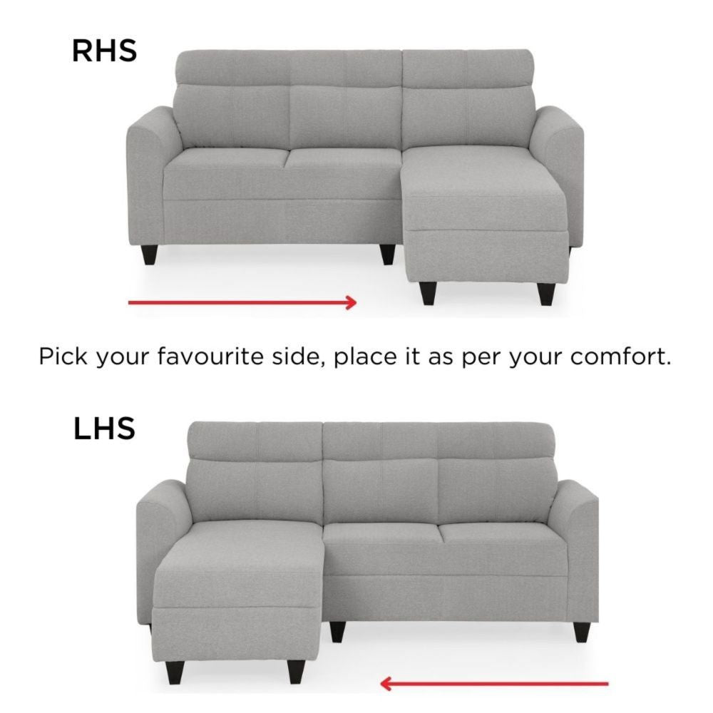 Zivo Plus Cloudy Gray Fabric Sofa Set