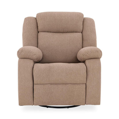 Avalon - Rocking & Rotating Fabric Recliner |  1 seater | Plaster Brown |  Duroflex Furniture