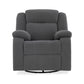 Avalon - Rocking & Rotating Single Seater Fabric Recliner in Graphite Grey Colour