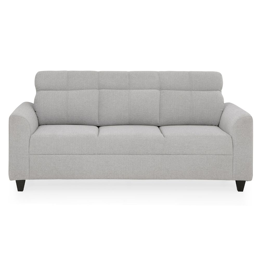 Zivo Plus Cloudy Gray Fabric Sofa Set 3 Seater Sofa