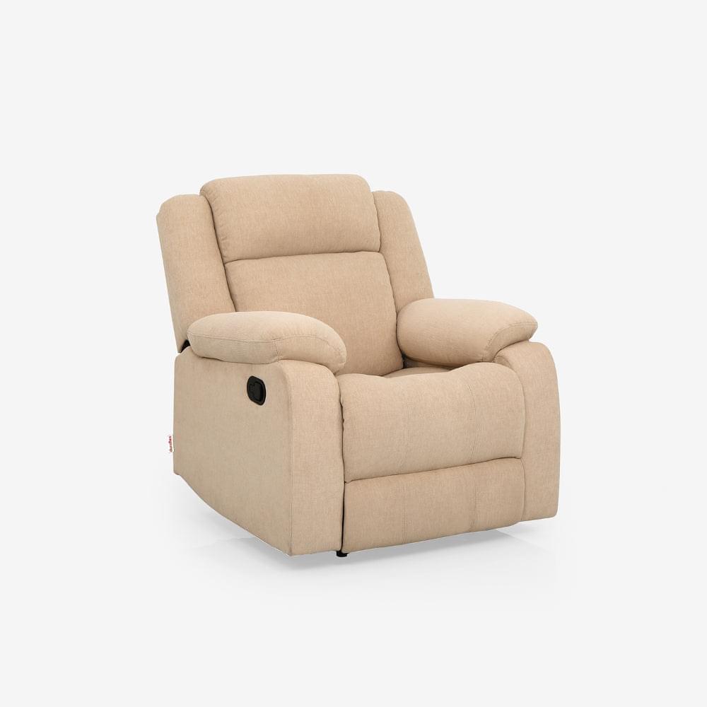 Avalon Beige Fabric Recliner