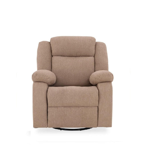 Avalon - Rocking & Rotating Fabric Recliner |  1 seater | Plaster Brown |  Duroflex Furniture
