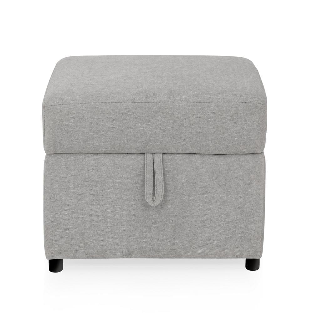 Cloudy Gray Ottoman - Main Image