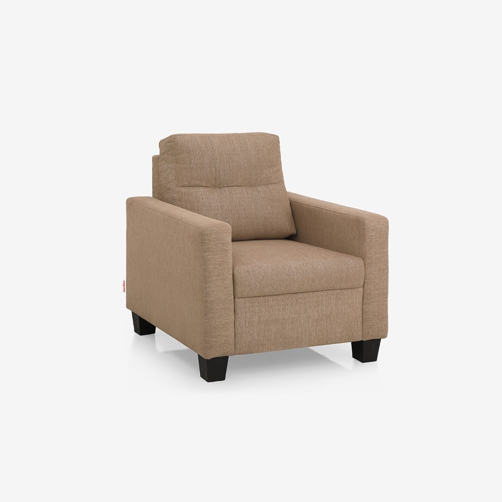 Ease Fabric Sofa | 1 seater | Brown |  Duroflex Furniture