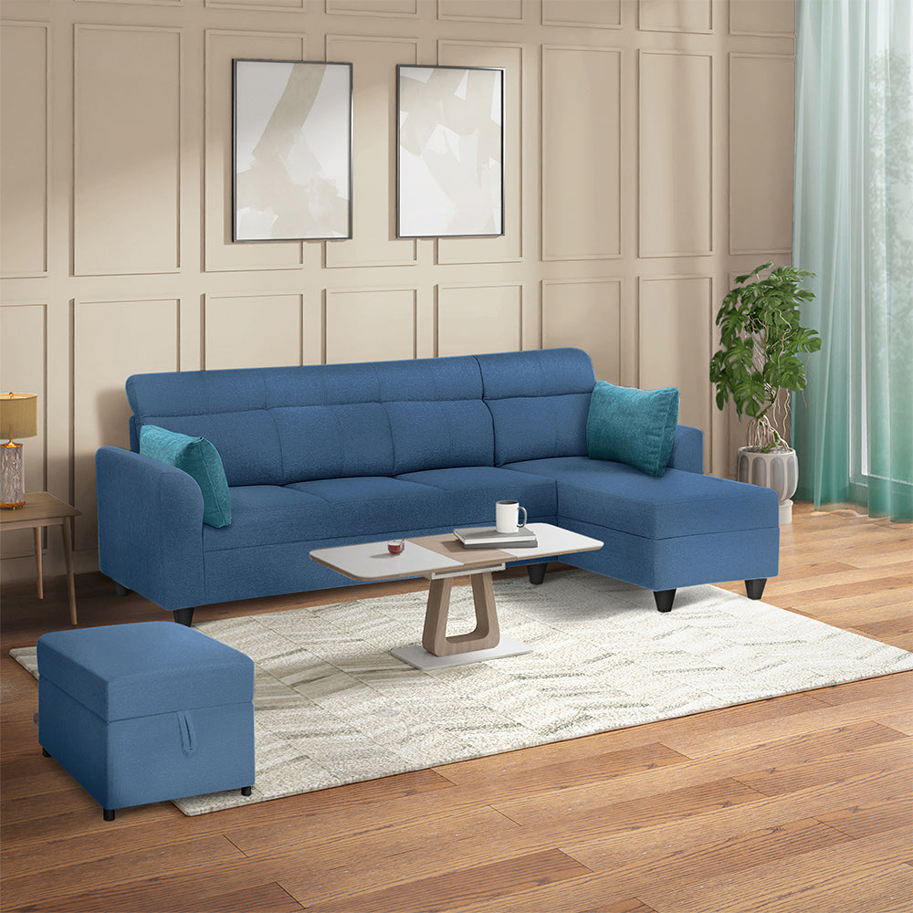 Zivo Plus Sofa Lounger | 3 seater | Twilight Blue |  Duroflex Furniture