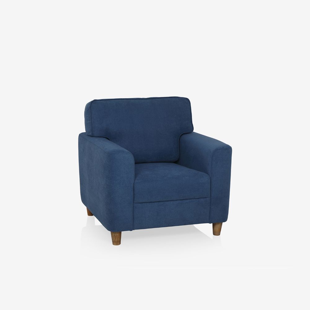 Utopia Blue Fabric 1 seater sofa