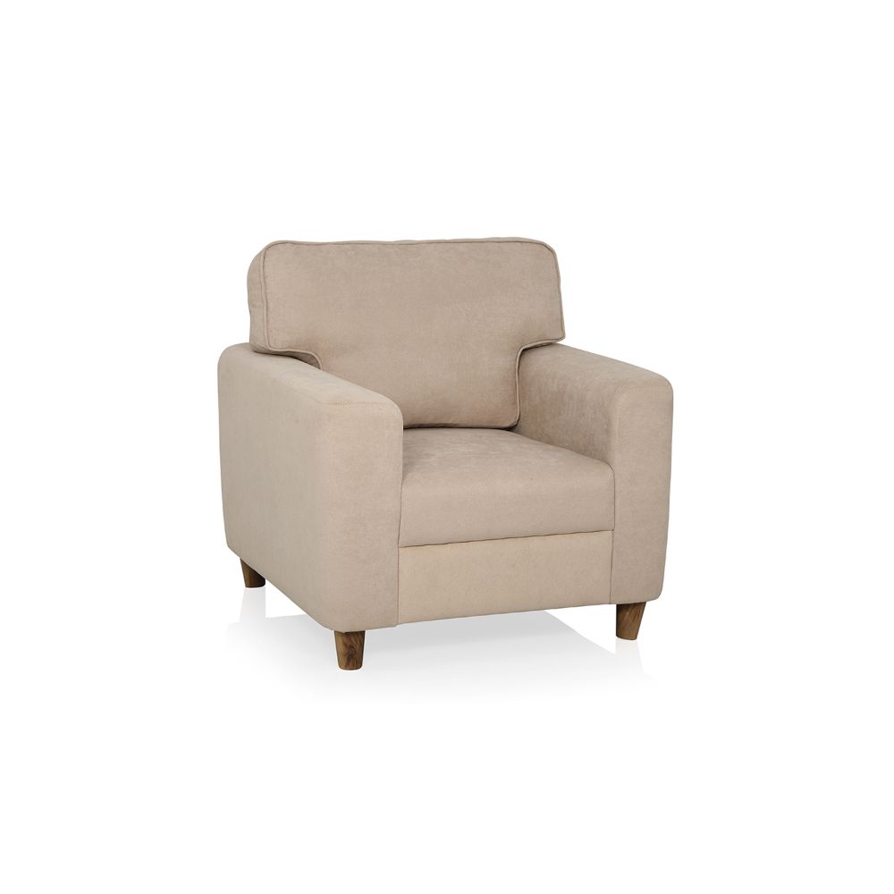 Utopia Beige Fabric 1 seater sofa