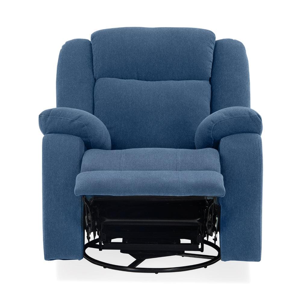 Avalon - Rocking & Rotating Fabric Recliner |  1 seater | Twilight Blue |  Duroflex Furniture