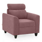 Zivo Plus Dusky Pink Fabric 1 seater Sofa