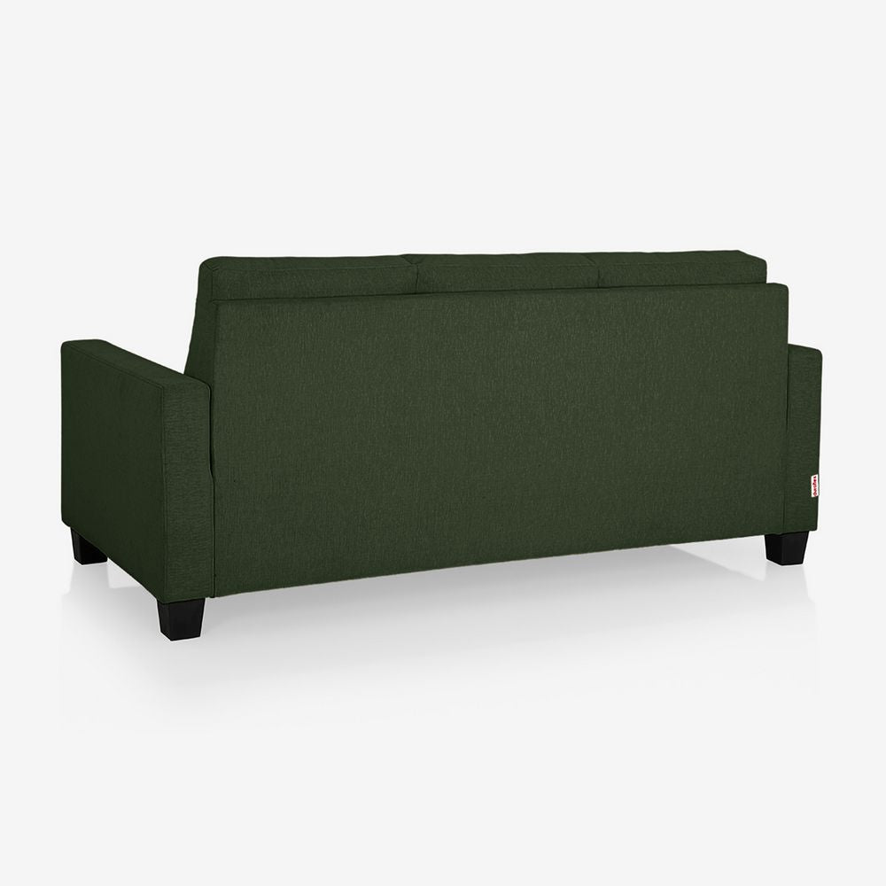 Ease Green Fabric 3 Seater Sofa