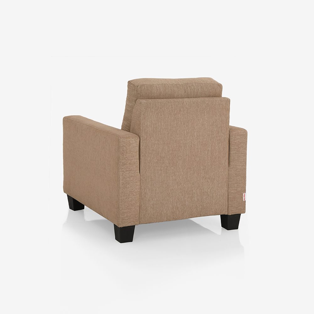 Ease Fabric Sofa | 1 seater | Brown |  Duroflex Furniture