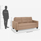 Ease Fabric Sofa | 3 seater | Brown |  Duroflex Furniture