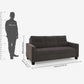 Ease Fabric Sofa | 3 seater | Grey |  Duroflex Furniture