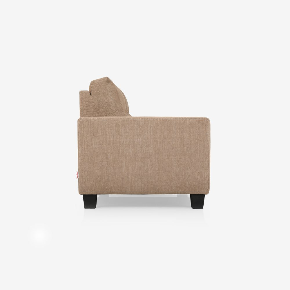 Ease Brown Fabric 3 Seater Sofa