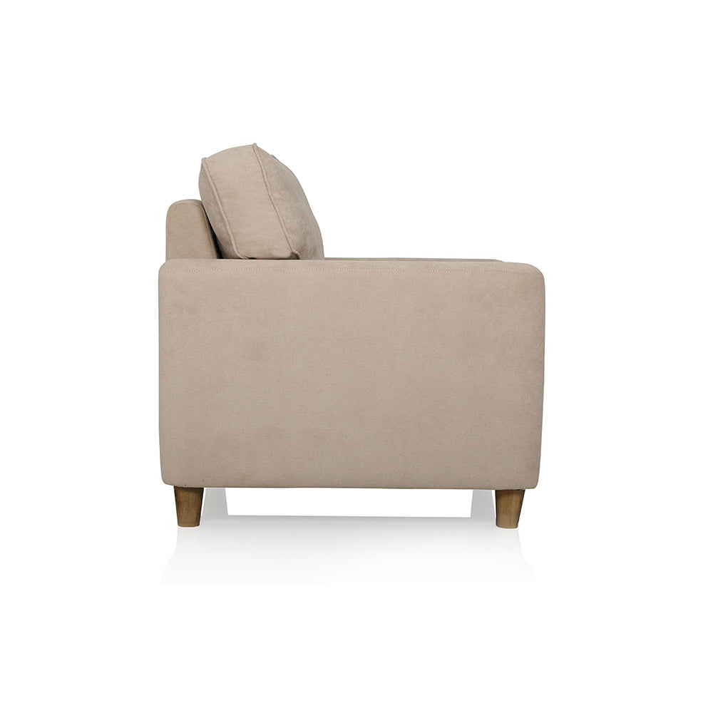 Utopia Beige Fabric 1 seater sofa
