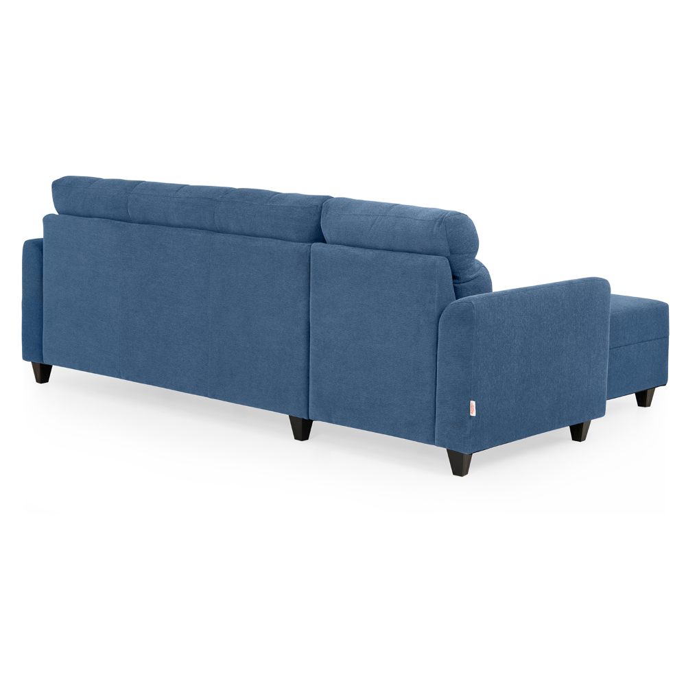 Zivo Plus Twilight Blue Fabric Sofa Set 3 Seater Sofa with Lounger