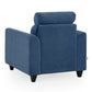 Zivo Plus Twilight Blue Fabric 1 Seater Sofa