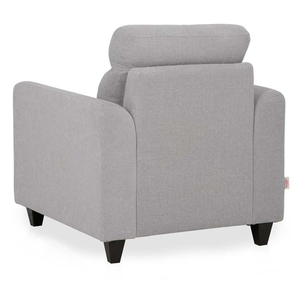 Zivo Plus Cloudy Gray Fabric 1 Seater Sofa