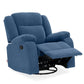 Avalon - Rocking & Rotating Single Seater Fabric Recliner in Twilight Blue Colour