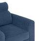 Zivo Plus Twilight Blue Fabric 2 Seater Sofa with Lounger