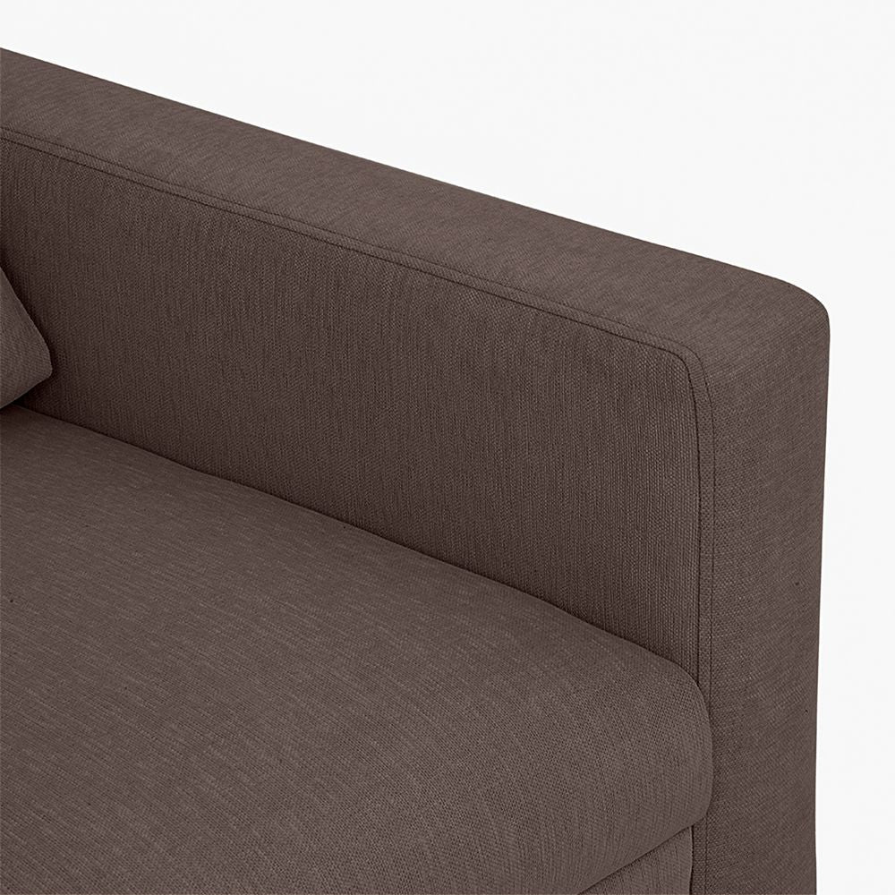 Ease Saddle Brown Fabric 3 Seater Sofa