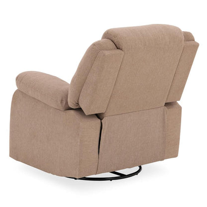 Avalon - Rocking & Rotating Fabric Recliner |  1 seater | Plaster Brown |  Duroflex Furniture
