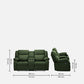 Avalon E Twin Motorized Recliner |  2 seater | Sap Green |  Duroflex Furniture
