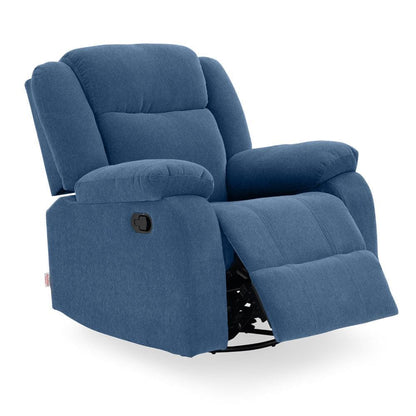 Avalon - Rocking & Rotating Fabric Recliner |  1 seater | Twilight Blue |  Duroflex Furniture
