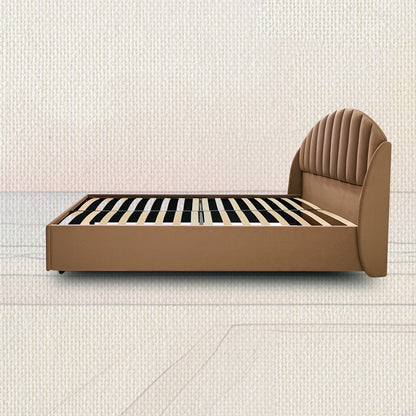 Wave Plus Adjustable Bed Celeste Upholstered Bed (Brown)+ Wave Kinect Strength Mattress 8"(20.3cm)