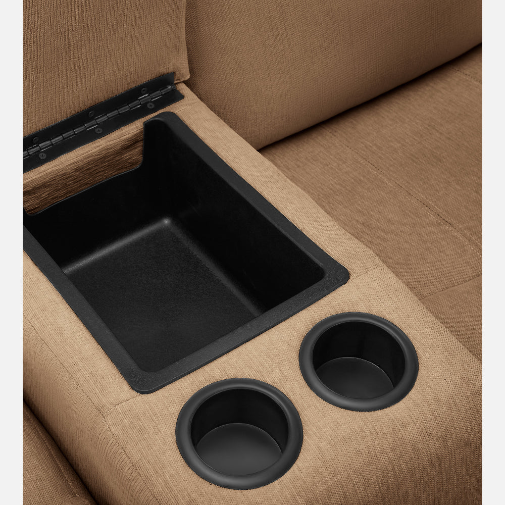 Avalon E Twin Motorized Recliner |  2 seater |  Plaster Brown |  Duroflex Furniture
