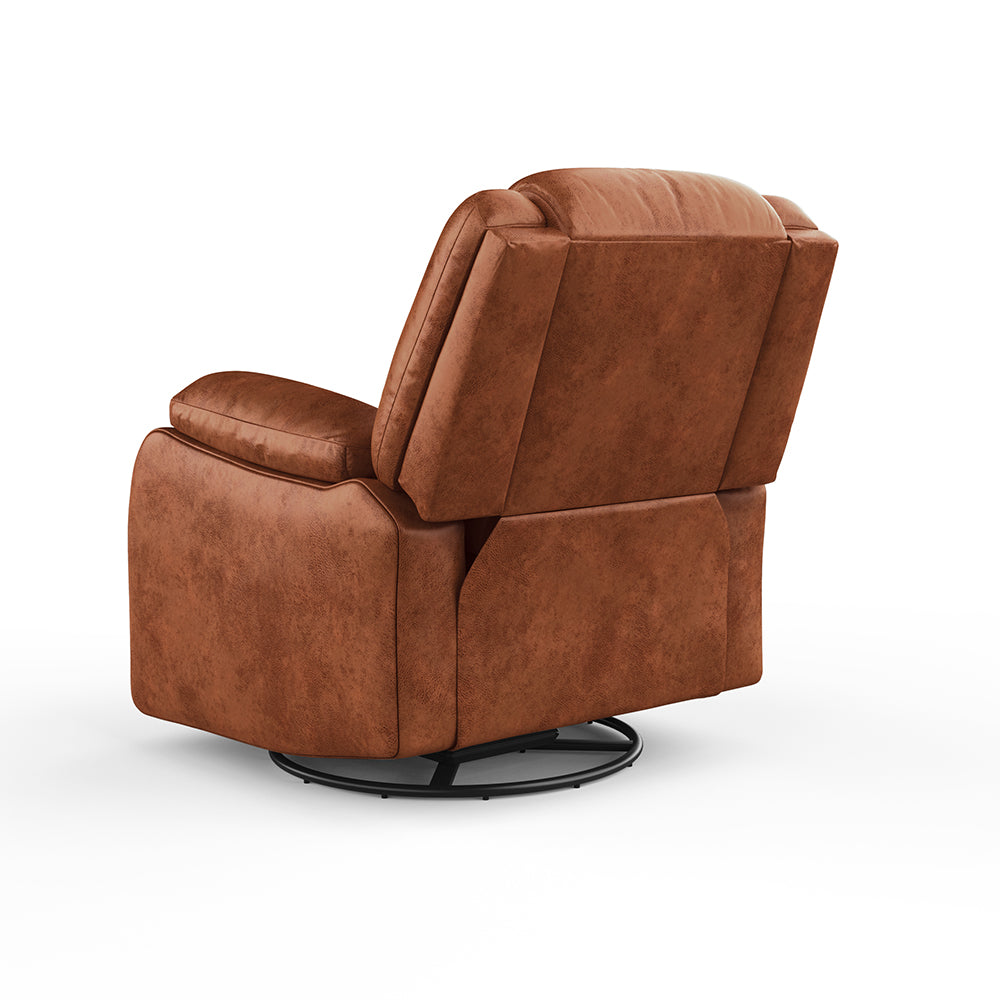Avalon Desert Orange Suede Recliner