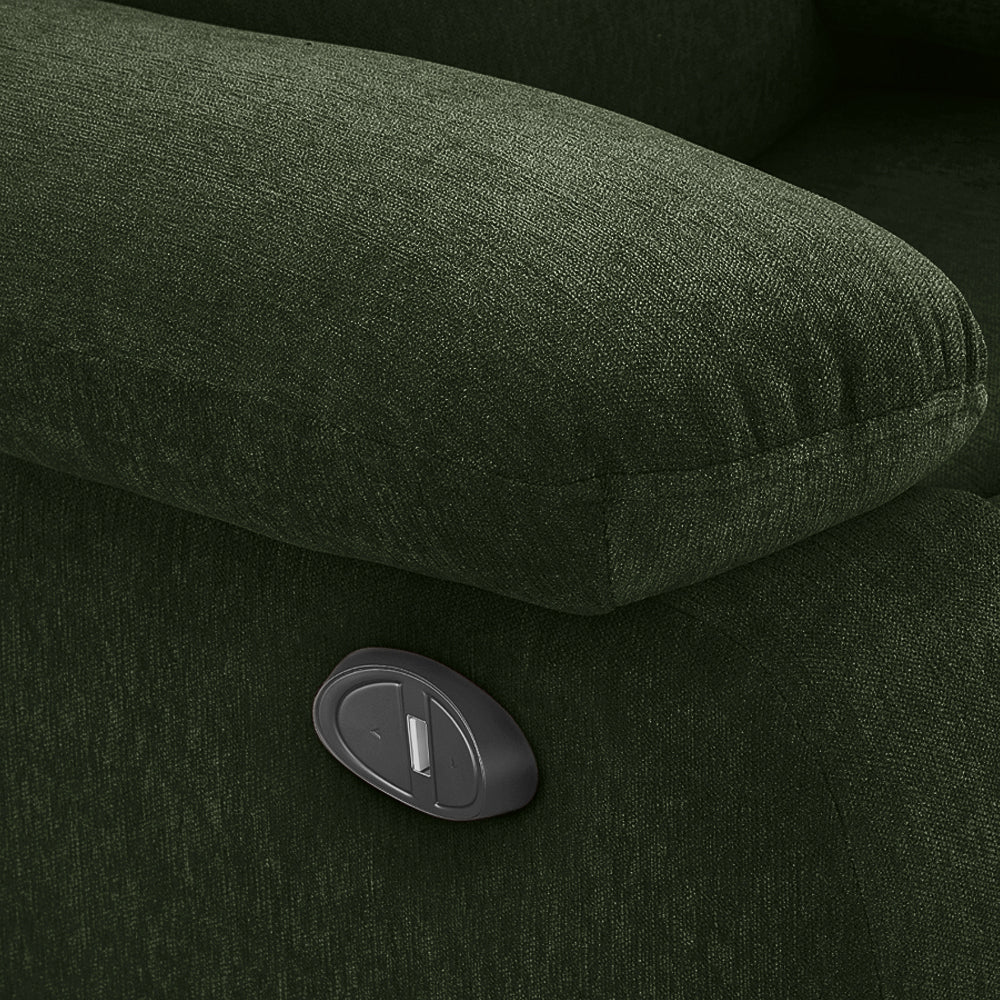 Avalon Motorized Electric Powered Sap Green Fabric Recliner
